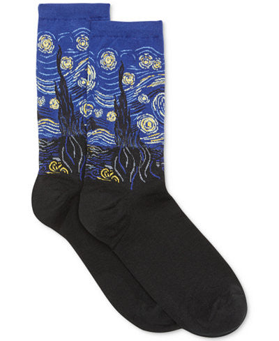 Socks with detail image of "Starry Night" by Vincent van Gogh