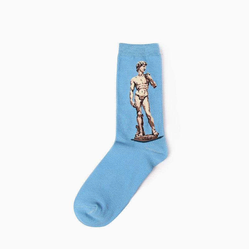 Socks with detail image of "Statue of David" by Michelangelo